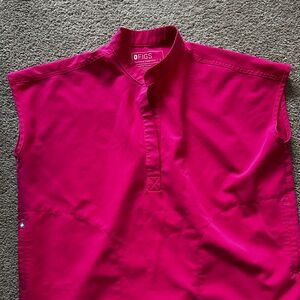 Figs Scrub Top Shocking Pink- Oversized Scrub Top - S-LIMITED!